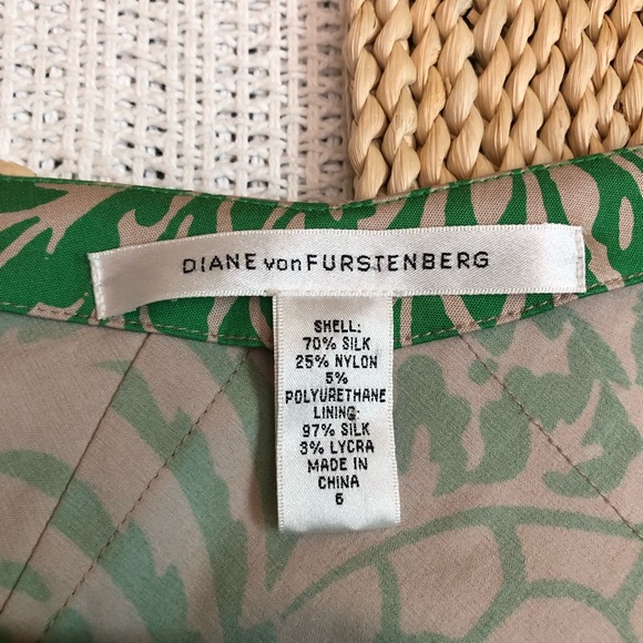 Diane von Furstenberg green printed skirt - Picture 7 of 8